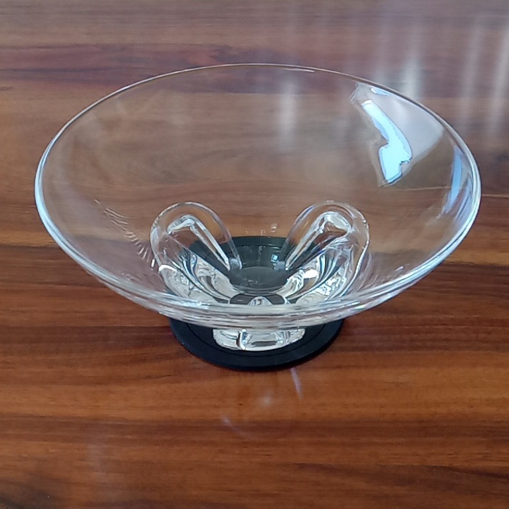 Steuben FLORET Donald Pollard Designed Signed Art Glass Mid Century Bowl